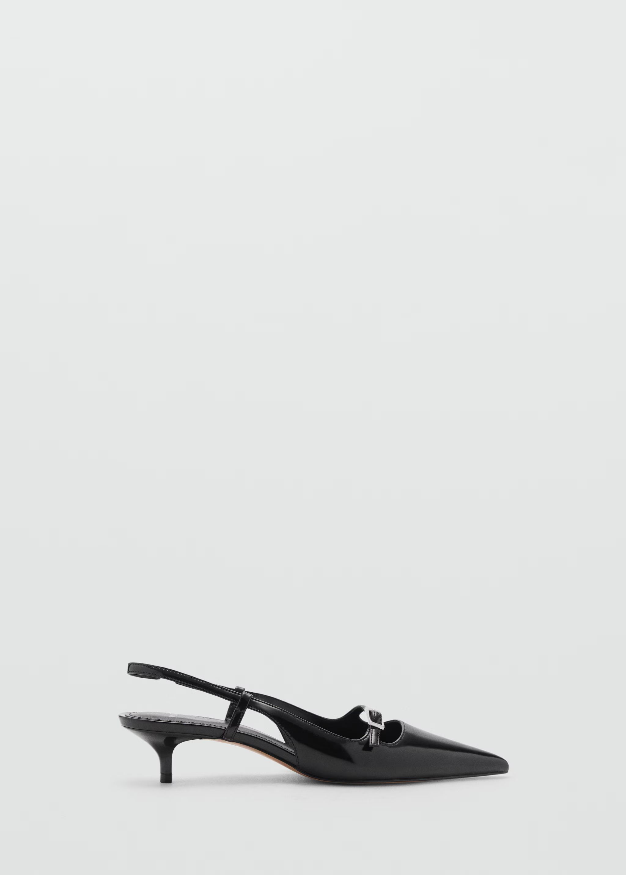 Slingback heeled shoes with buckle | MANGO (US)