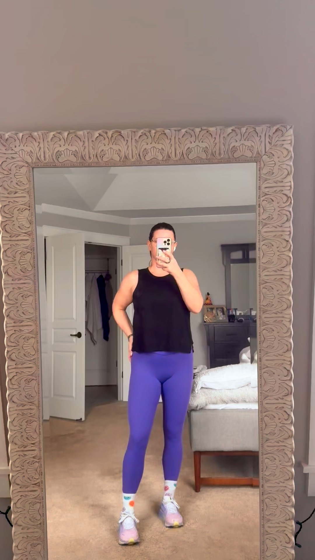 Workout fit for today. Medium in tank & leggings, large in sports bra, 7.5 in shoes. 

#LTKOver40 #LTKFindsUnder100 #LTKActive
