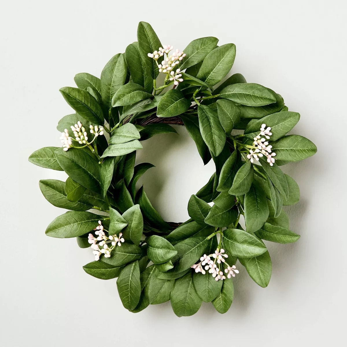 12" Mini Seeded Green Leaf Wreath - Hearth & Hand™ with Magnolia | Target