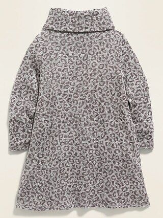 Plush-Knit Leopard-Print Swing Dress for Toddler Girls | Old Navy (US)