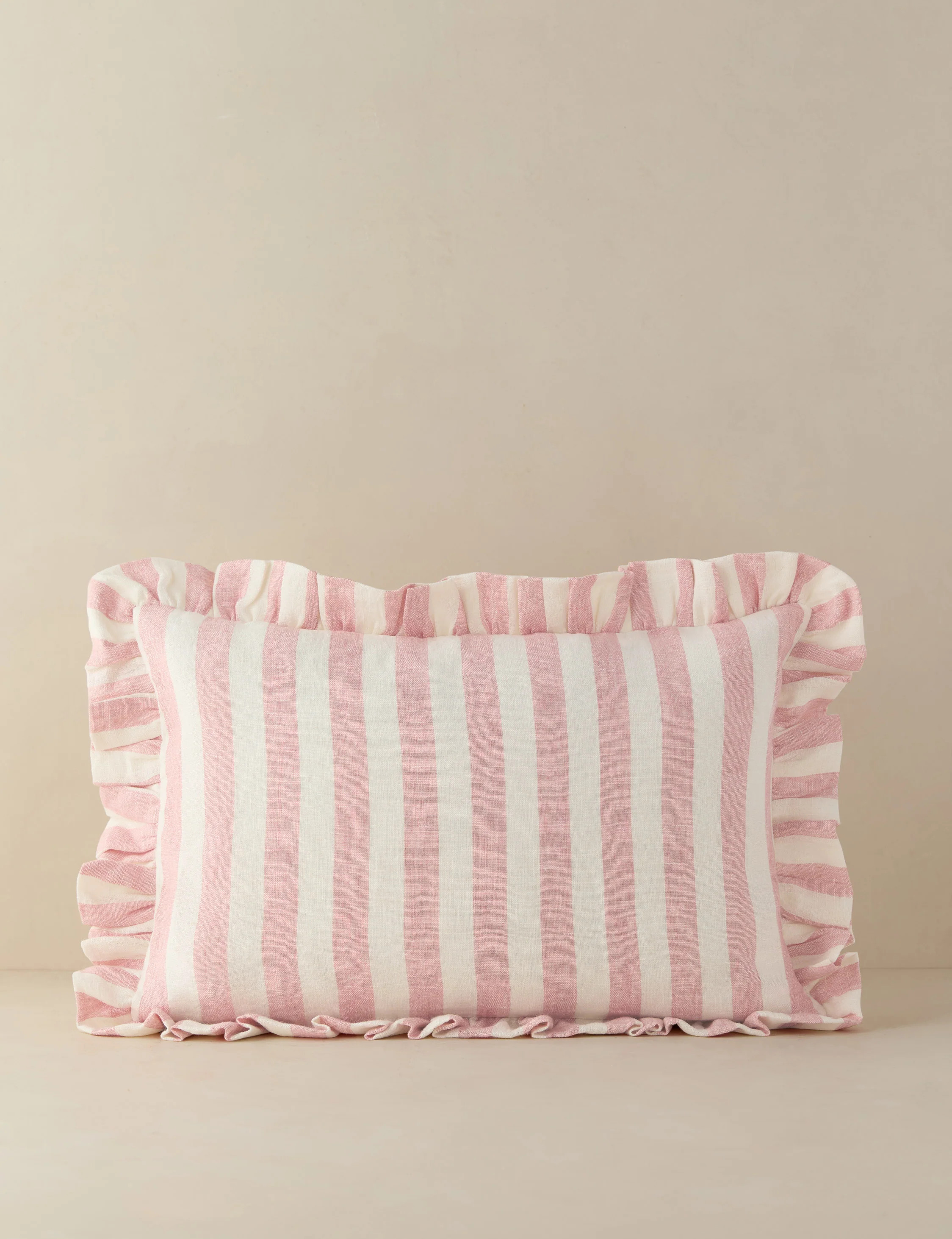 Amaroso Linen Ruffle Pillow | Lulu and Georgia 