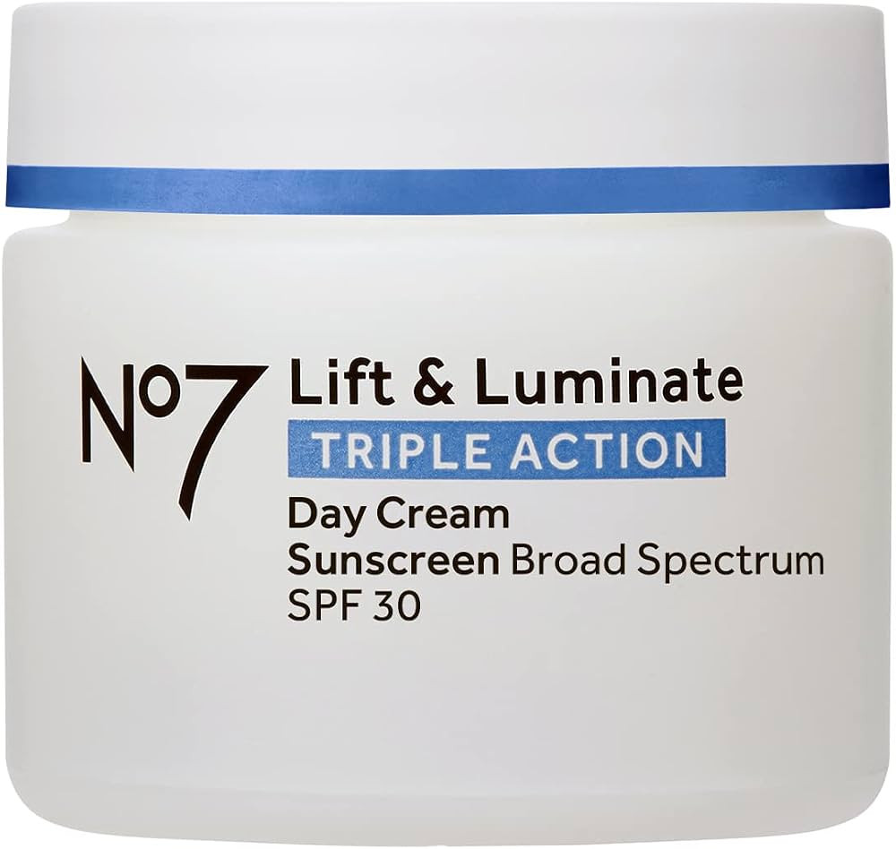 No7 Lift & Luminate Triple Action Day Cream - Anti-Aging Face Cream SPF 30, Hyaluronic Acid & Vit... | Amazon (US)