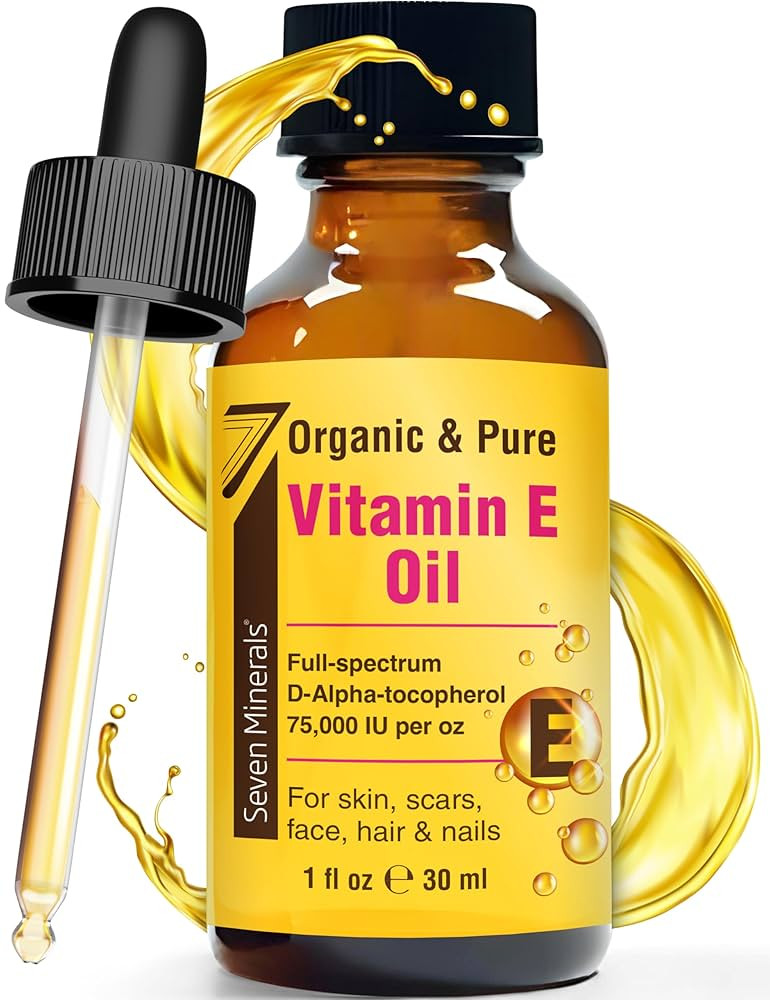 Seven Minerals New Ultra Pure Vitamin E Oil - 75,000 IU Full-Spectrum D-Alpha Tocopherol, 1 Fl Oz... | Amazon (US)