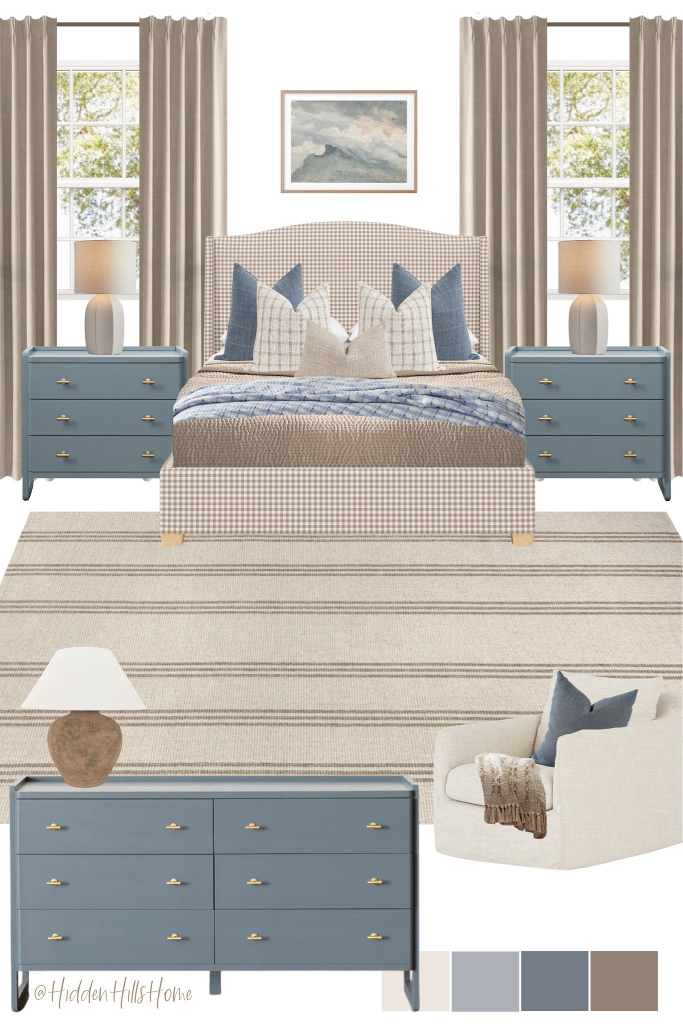 Master bedroom decor ideas, bedroom mood board, home decor, bedroom design, e-design, bedroom rug, nightstands, bedroom inspiration, bedding

#LTKHome #LTKSaleAlert #LTKSeasonal