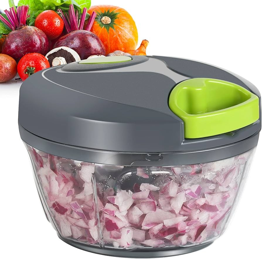 Ourokhome Manual Food Processor Vegetable Chopper, Portable Hand Pull String Garlic Mincer Onion ... | Amazon (US)