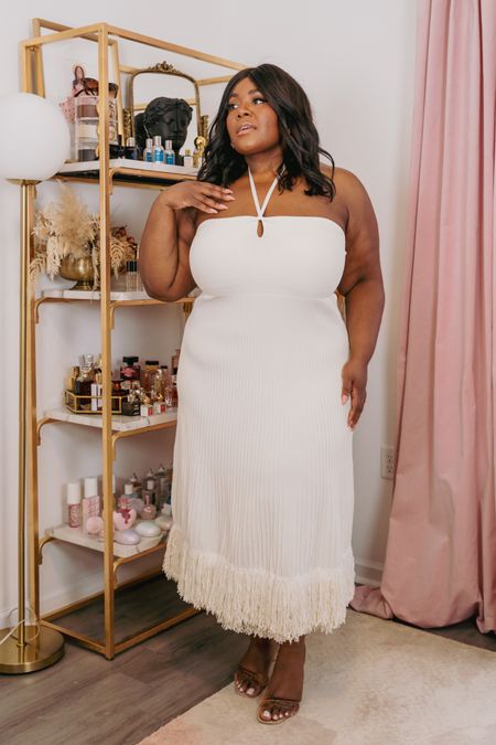Great find and so plus size friendly! Technically not plus but has so much stretch. Can fit up to a 22 maybe a 24. 

Wearing strapless bra and spanx 

#plussizefashion #plussizedresses #summerweddingguestdress 


#LTKsalealert #LTKunder100 #LTKcurves