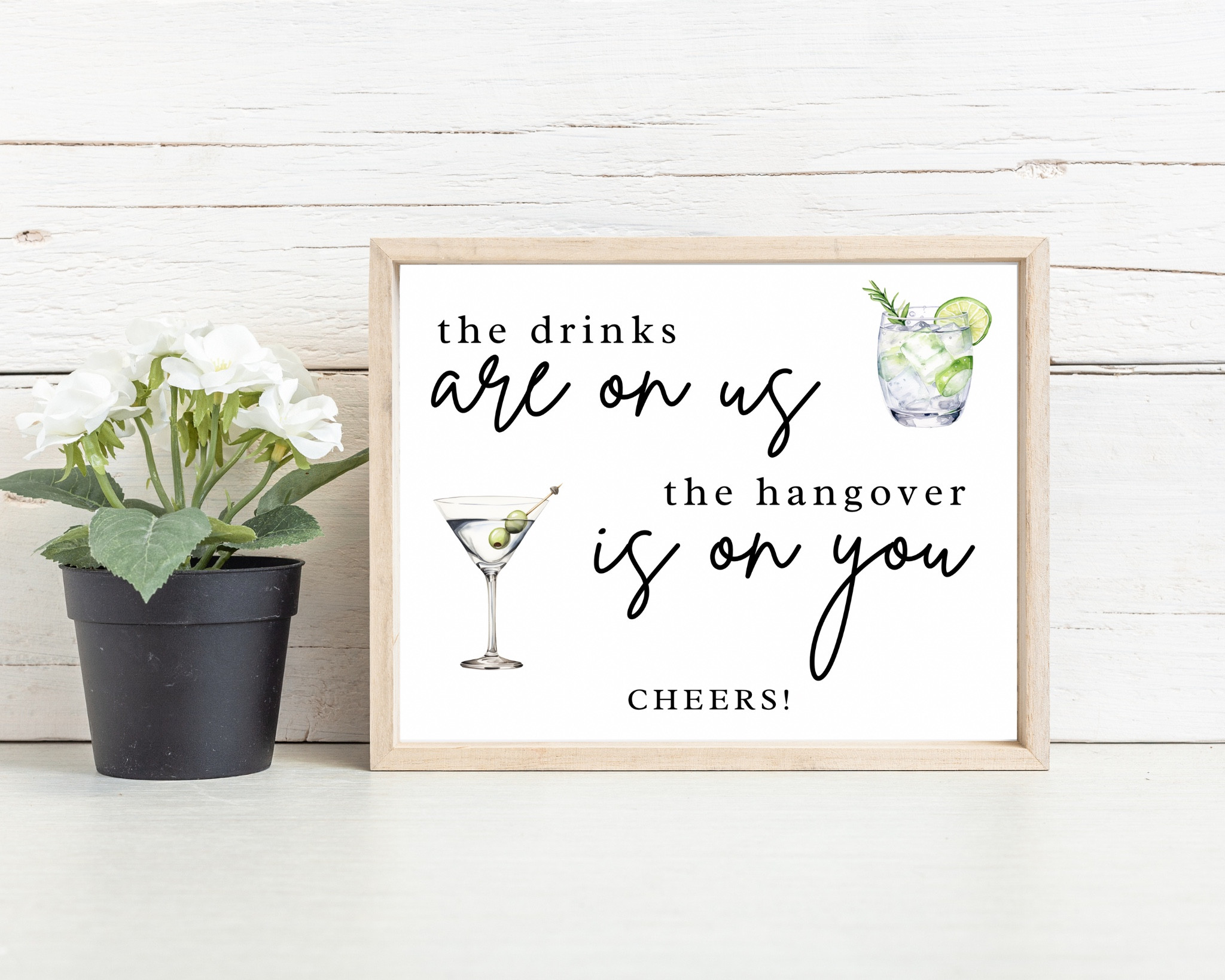 the drinks are on us, the hangover is on you 🍷🍸🍾 wedding or any type of party sign decor!

#LTKWedding #LTKParties #LTKSaleAlert