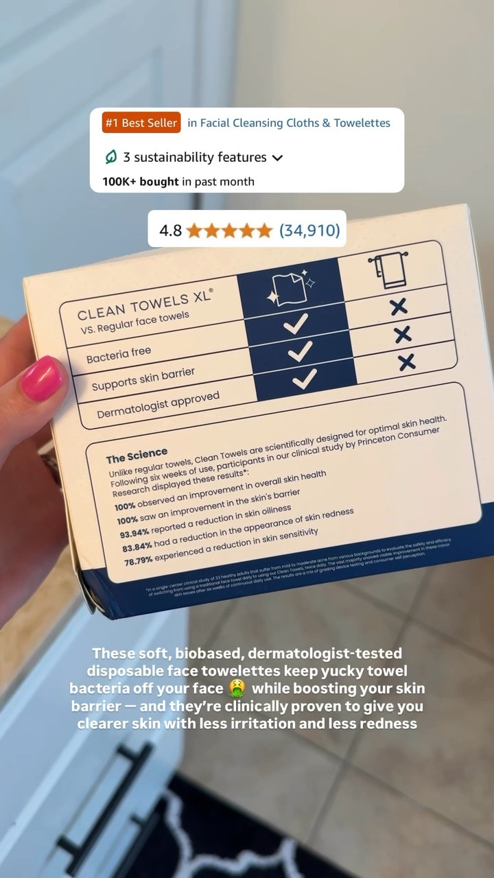 These dermatologist-tested disposable face towelettes keep yucky towel bacteria off your face 🤮

#LTKBeauty #LTKmorningroutine #LTKdayinmylife