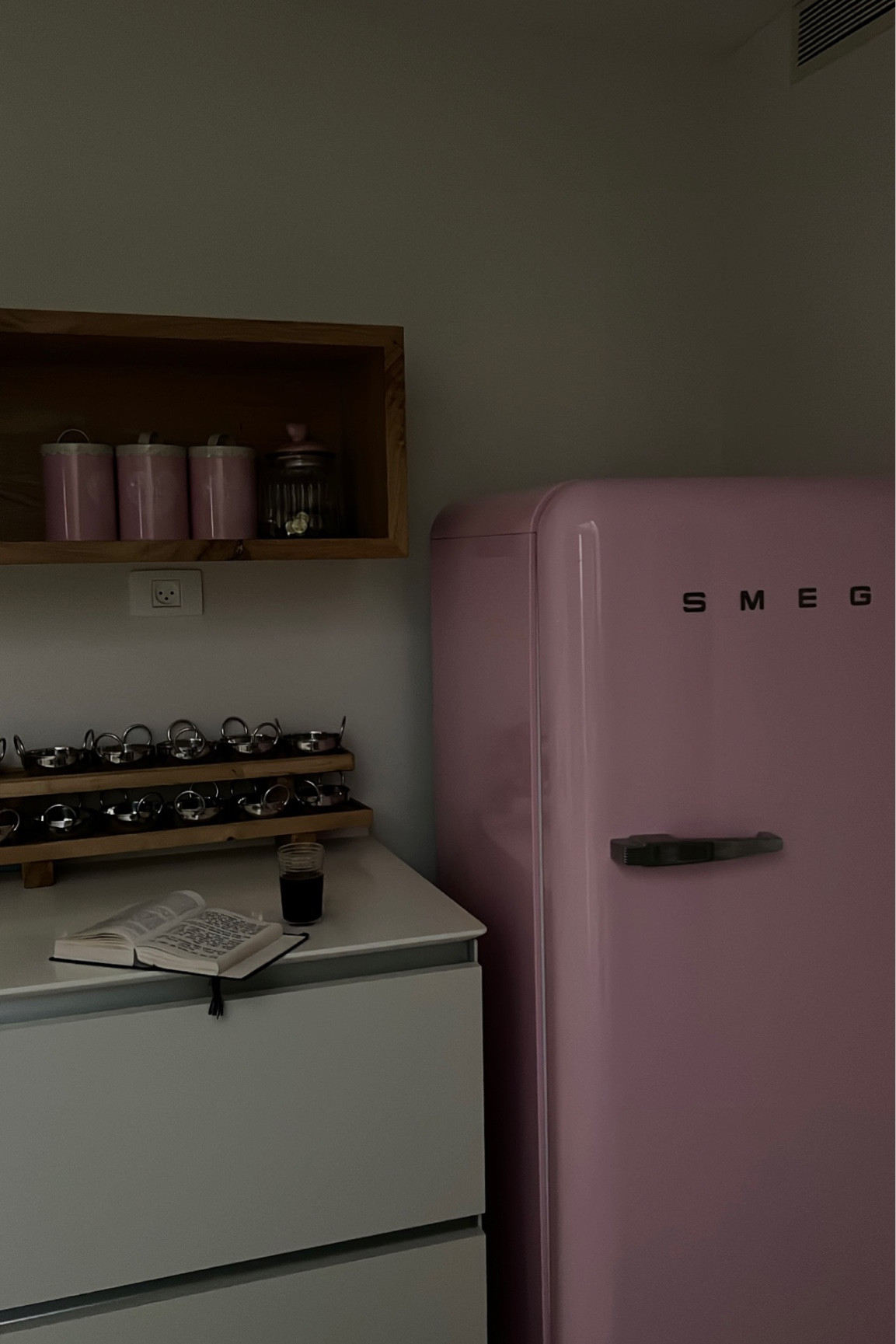 In love with my retro kitchen decor 🥹 so girls get ready to step back in time with this retro decor, featuring a vintage kitchen, retro refrigerator, and a touch of pink decor. Elevate your home with classic charm, perfect for fall and winter home decor. Discover the ideal holiday gifts in our vintage home decor selection! And pink kitchen gadgets 💞 dip holders, dip bowls, cookies container 🫙 pink canister condiment pot - store for coffee, sugar and tea 

#LTKGiftGuide #LTKhome #LTKHoliday