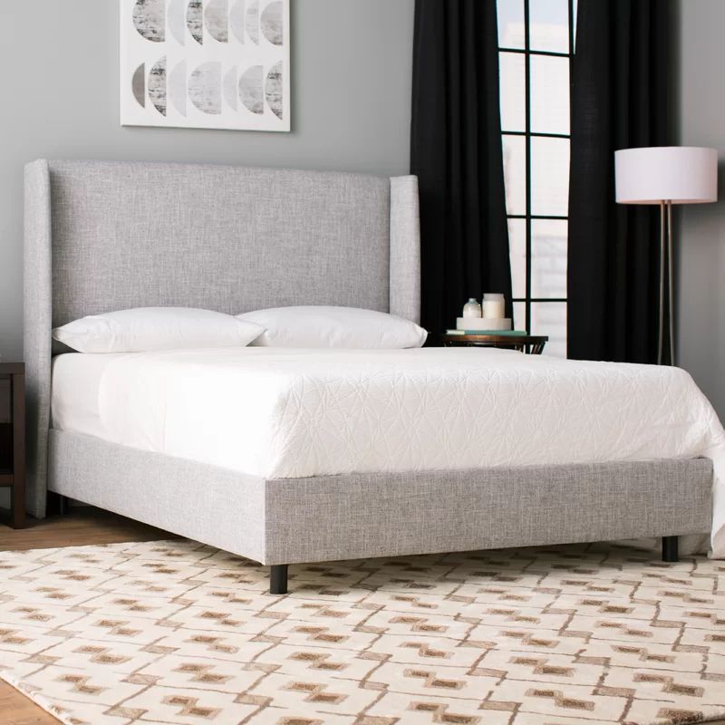 Gray upholstered bed - zuma pumice | Wayfair North America