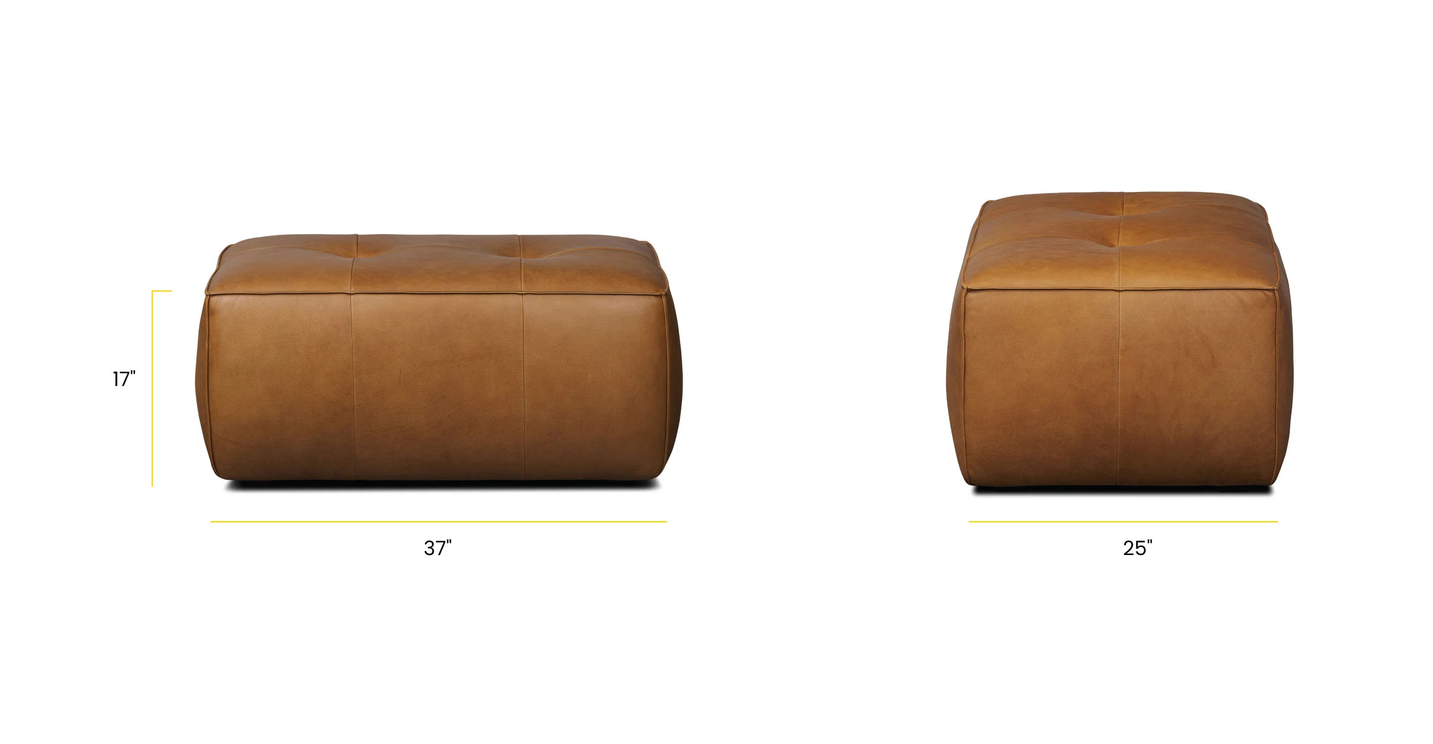 Birch Lane™ Belarus Full Grain Genuine Italian Leather Ottoman & Reviews | Wayfair | Wayfair North America