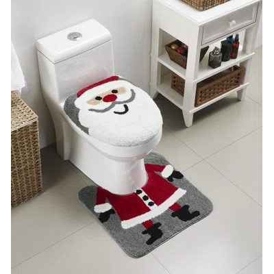 Christmas Santa Snowflake 2Pc. Bath Rug Set | Wayfair North America