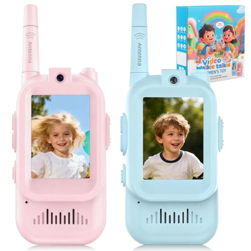 vilicert Video Walkie Talkie for Kids, Toys for 3-12 Year Old Boys Girls, 2 Way Radio Toy Long Range with Voice Effect, Birthday for Camping Outdoor | Amazon (US)