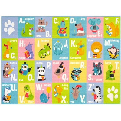 KC CUBS Boy & Girl Kids ABC Alphabet Animal Educational Learning & Fun Game Play Area Non Slip Nursery Bedroom Classroom Rug Carpet, 3' 3" x 4' 11" | Target