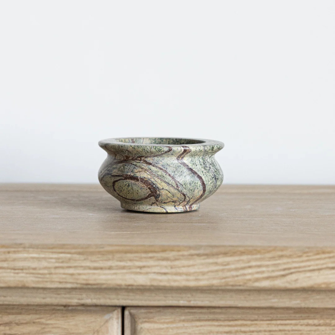 Green Bidasar Stone Bowl | By Luxe B Co. | luxe bCO
