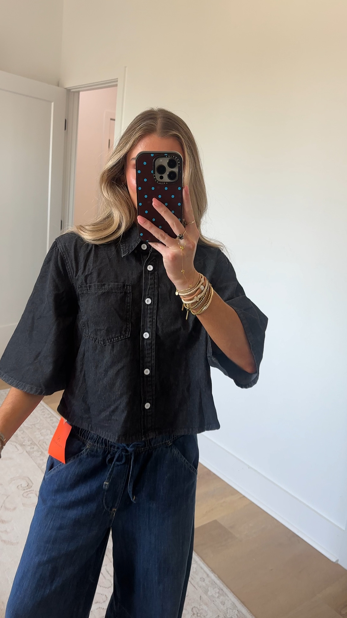 Amazon size small Tankaneo Womens Crop Denim Shirt Half Sleeve Button Down Short Jean Jacket with Pocket

#LTKootd #LTKSaleAlert #LTKSeasonal