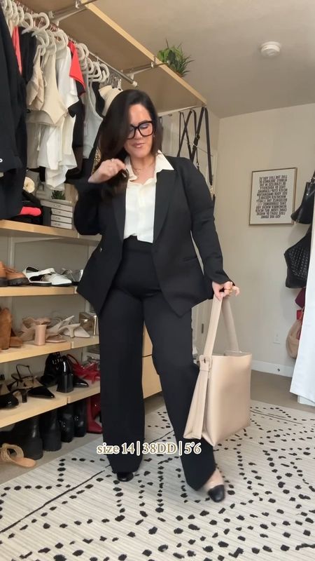 Midsize workwear outfit Inspo - code TARYNTRULYXSPANX Blazer - size XL Pants - size regular xl Silk blouse xl

#LTKworkwear #LTKmidsize #LTKstyletip