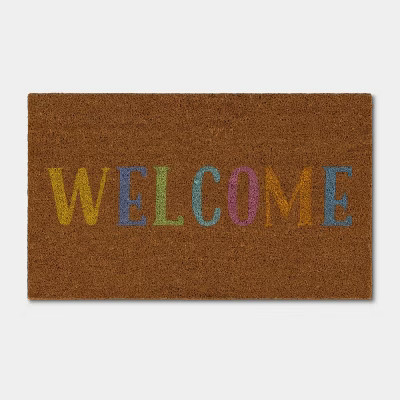 Easter Welcome Coir Doormat Natural - Room Essentials™ | Target