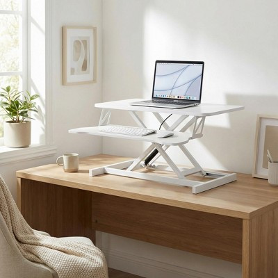 FurnitureR Adjustable Height Laptop Desk with Keyboard Tray, MDF Top Sit Stand Workstation for Home Office, Writing, Reading and Study | Target