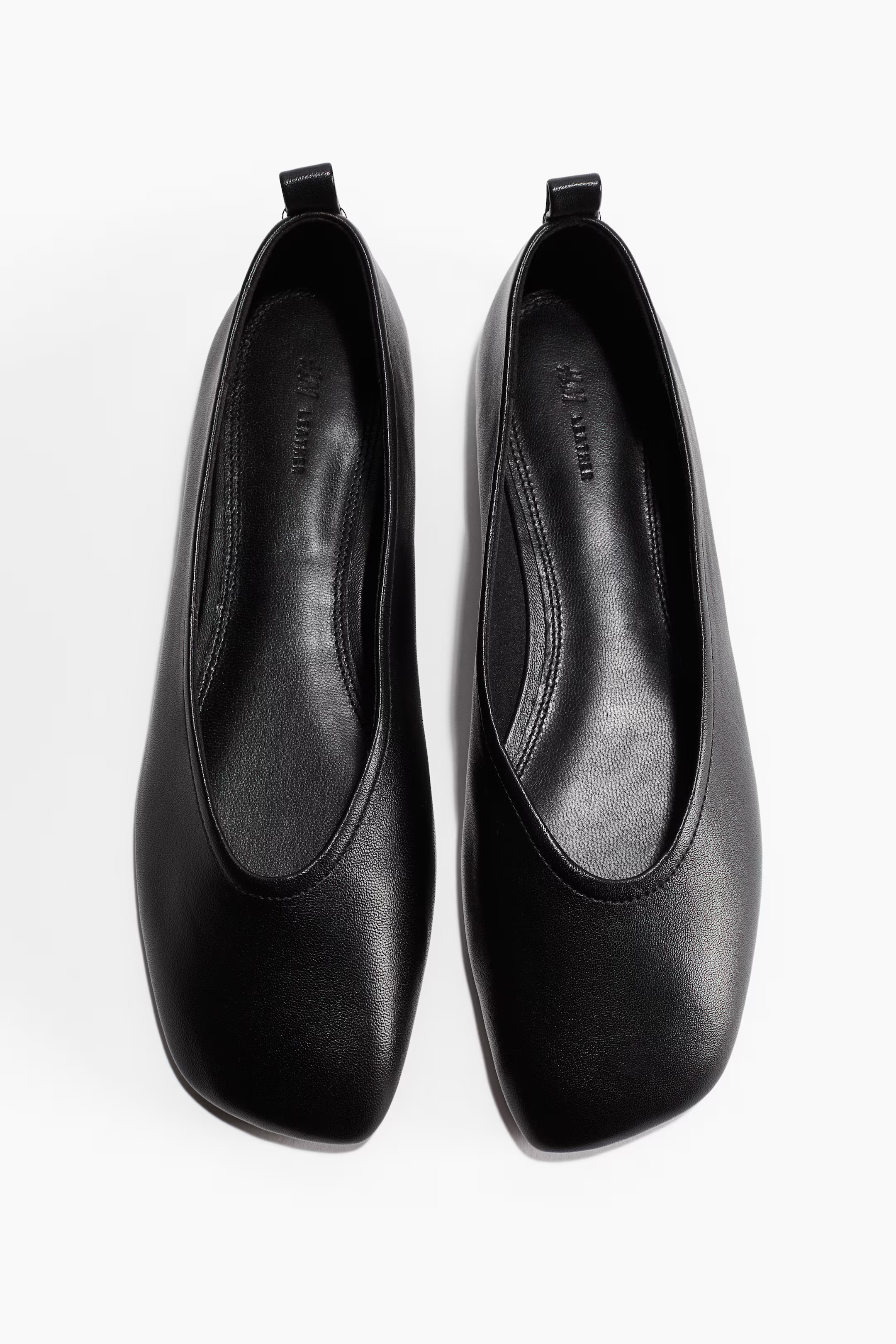 Leather ballet pumps - Black - Ladies | H&M GB | H&M (UK, MY, IN, SG, PH, TW, HK)