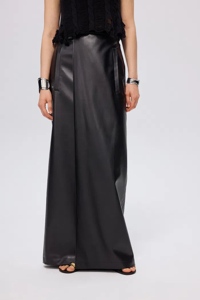 Wentworth Pencil Midi Skirt in Protein Leather | Fabrique
