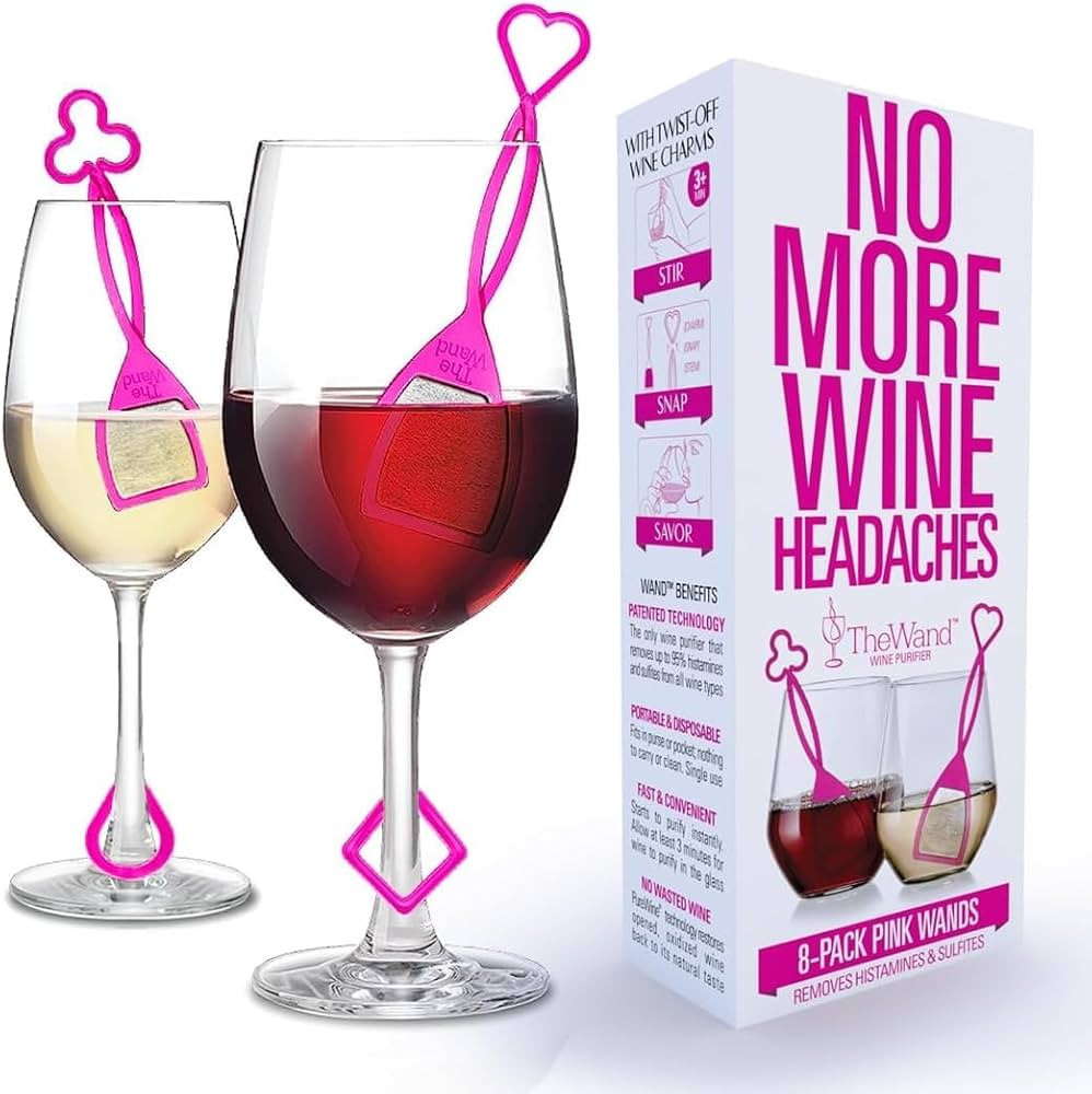 PureWine Pink Wand Filters Histamines and Sulfites - May Reduce and Alleviate Wine Allergies & Se... | Amazon (US)