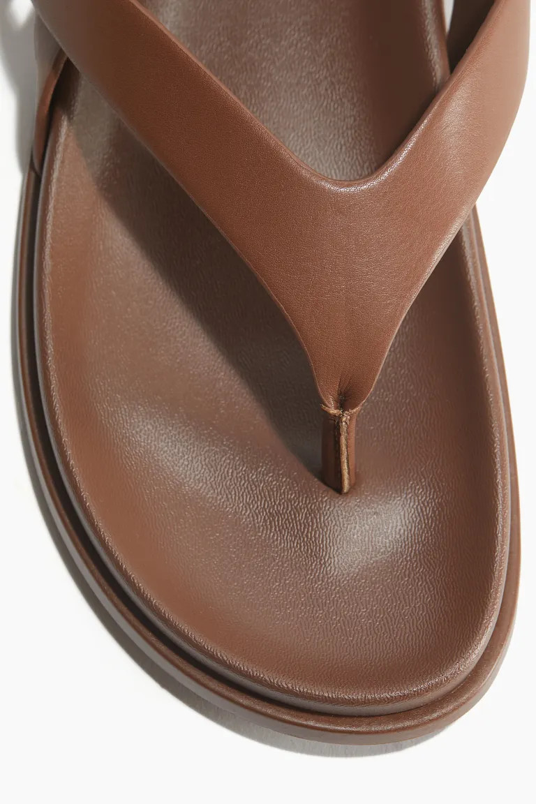 Sandals - No heel - Brown - Ladies | H&M GB | H&M (UK, MY, IN, SG, PH, TW, HK)