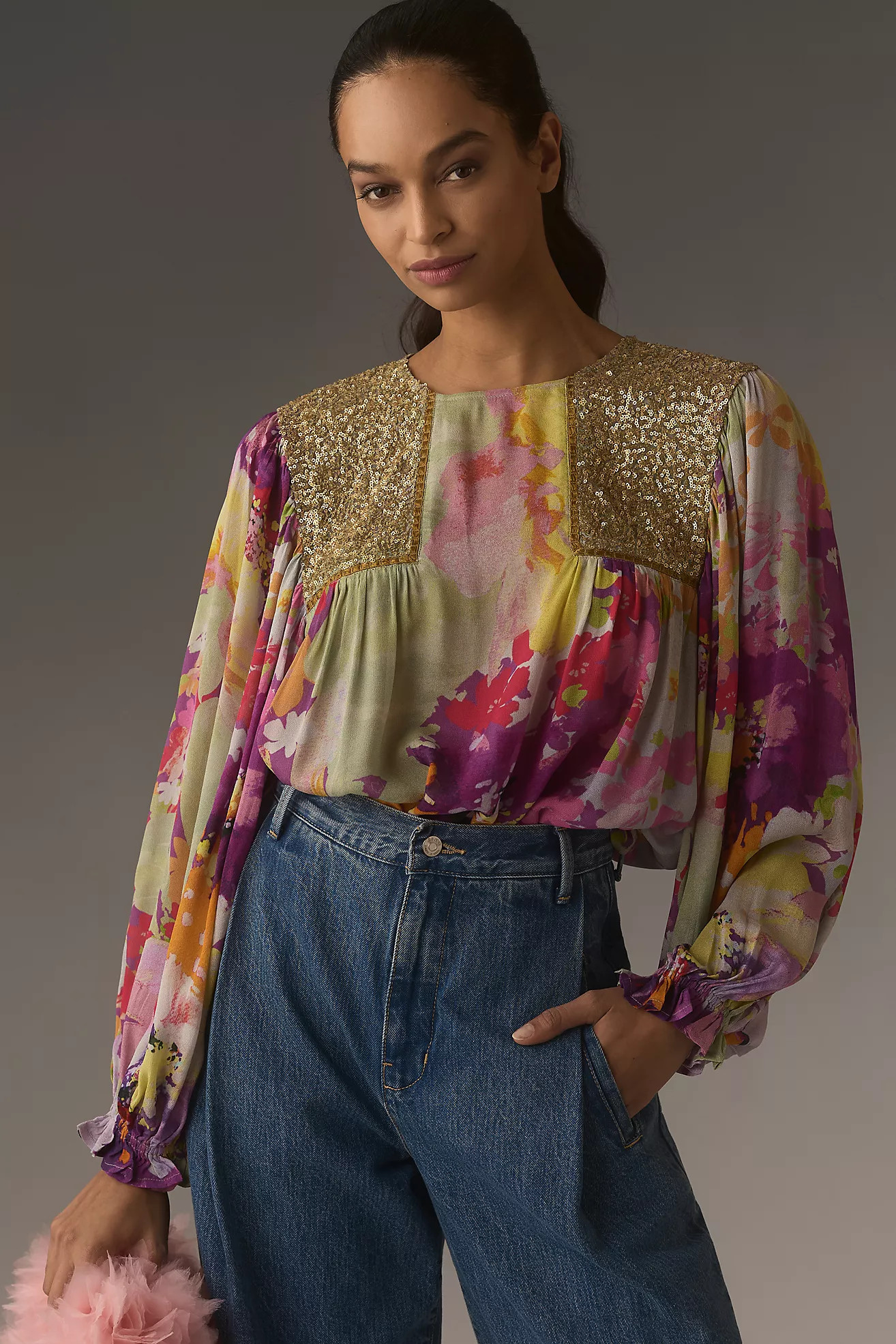 Bl-nk Miranda Peasant Blouse | Anthropologie (US)