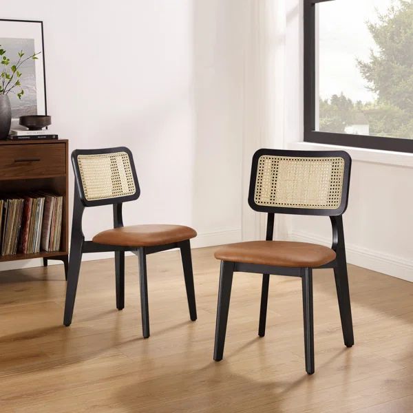Starla 18.9" W Genuine Leather Side Chair | Wayfair Professional