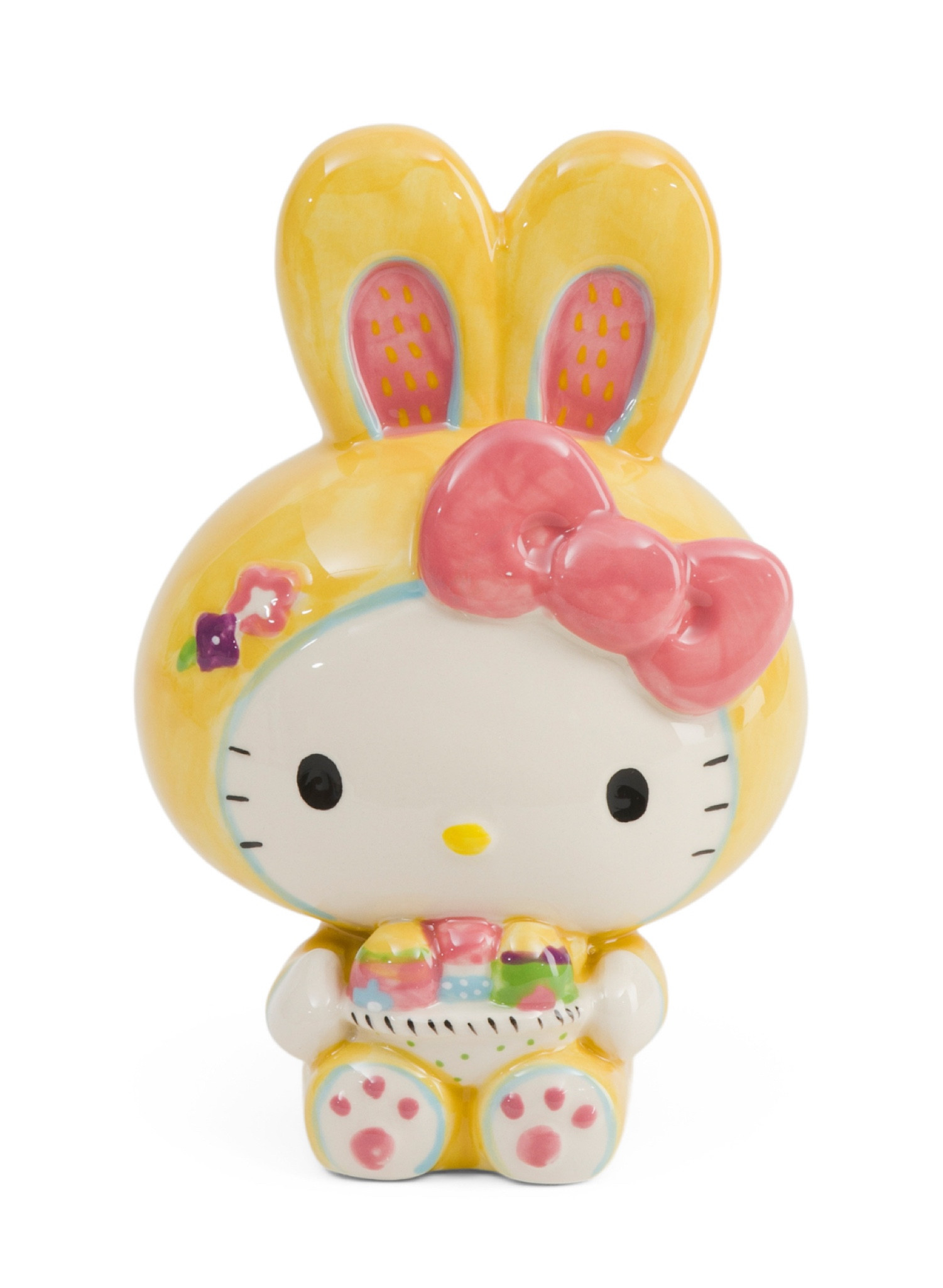 Hello Kitty Bunny Suit Easter Figurine Ceramic 