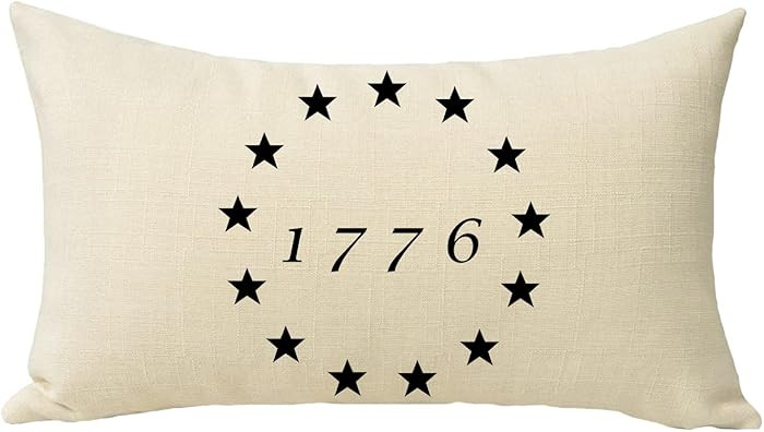America 1776 Home Spring Summer Decorative Throw Pillow Cover, July 4th USA Star Patriotic Sign C... | Amazon (US)