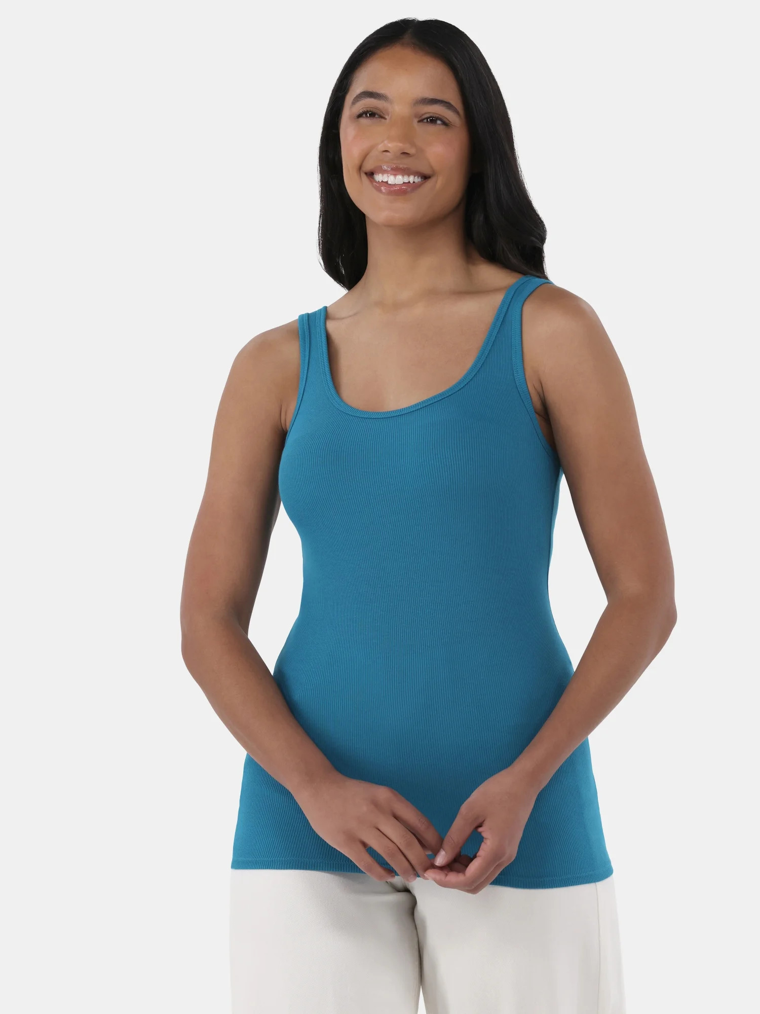 Time and Tru Women's Ribbed Tank Top, Sizes XS-XXXL | Walmart (US)