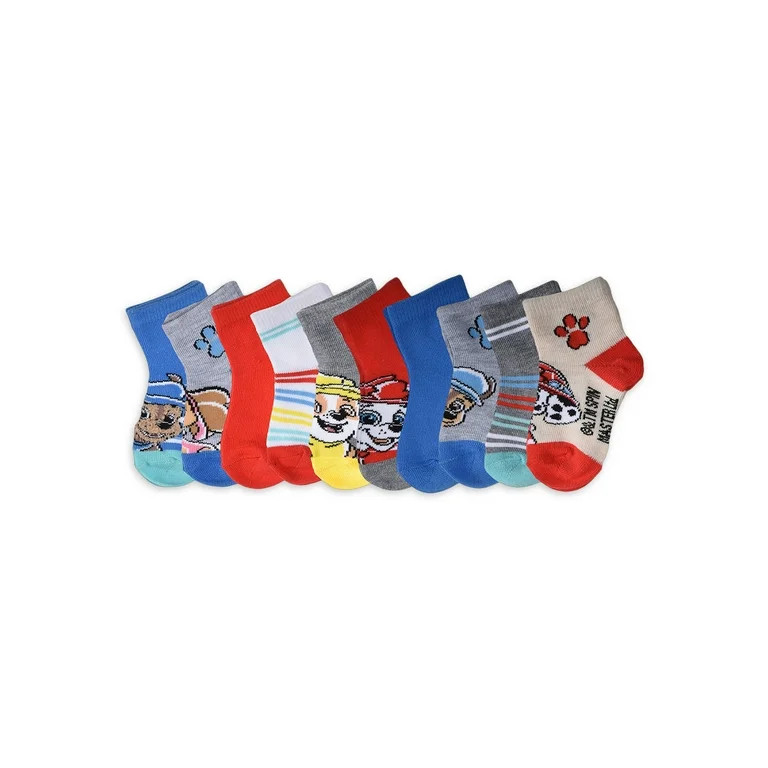 Paw Patrol Toddler Boys Socks, 10-Pack, Sizes 12 Months - 5T | Walmart (US)