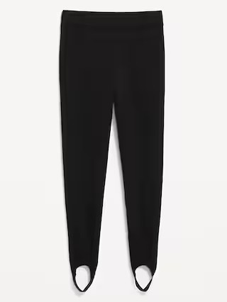 High-Waisted Fleece-Lined Stirrup Leggings | Old Navy (US)
