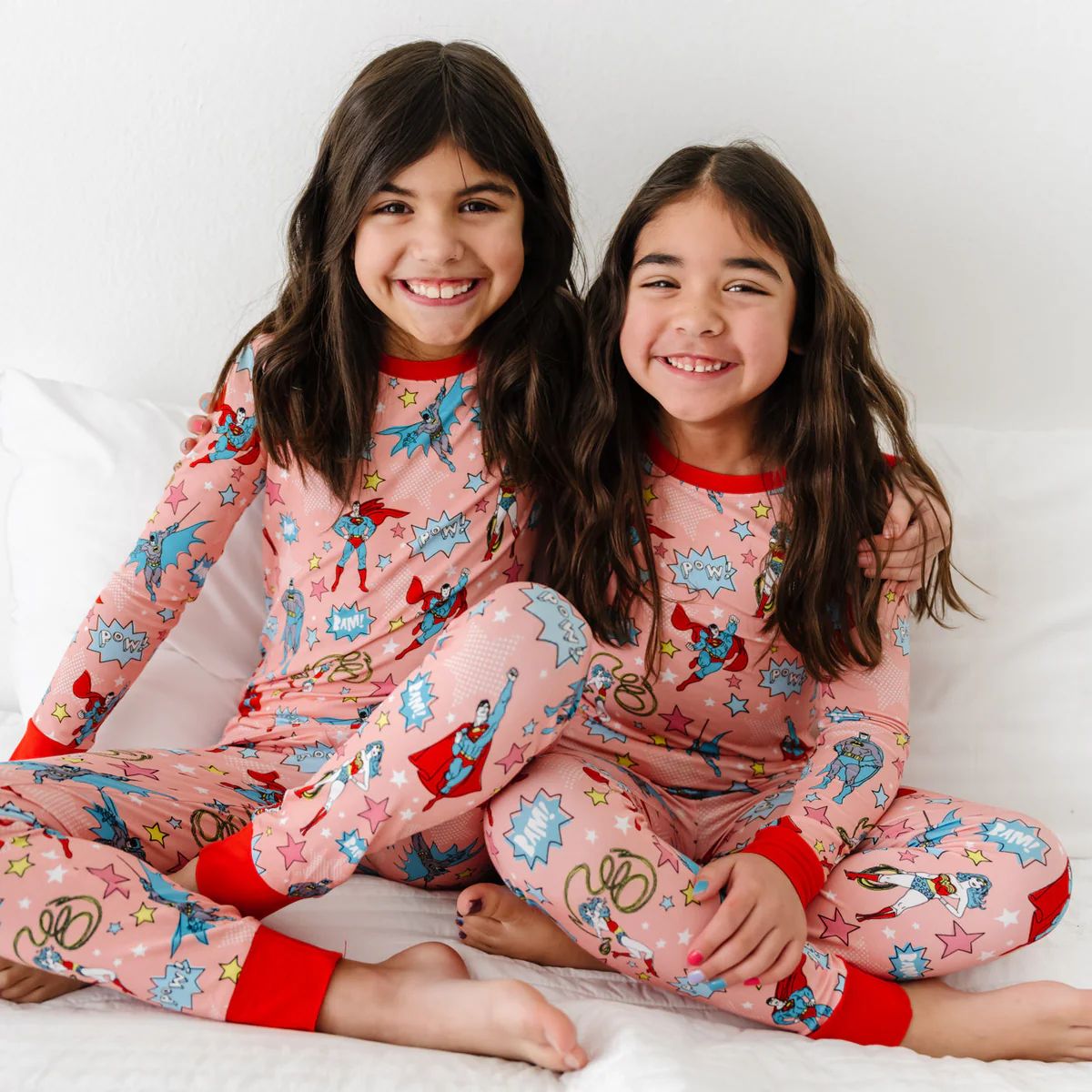 Pink Justice League™ Two-Piece Pajama Set | Little Sleepies