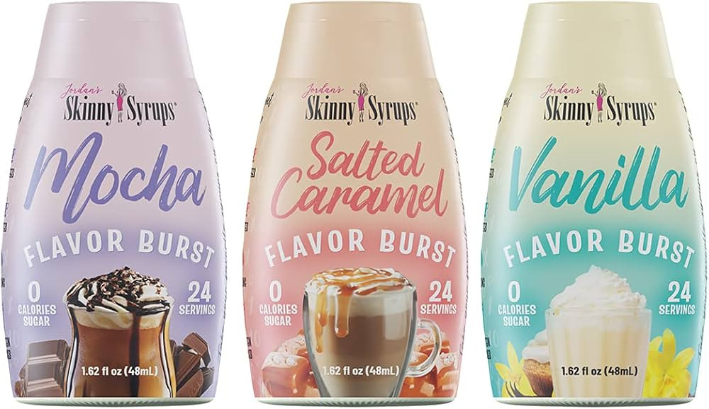 Jordan's Skinny Mixes - Sugar Free Skinny Syrups Flavor Bursts - 3 pack - Salted Caramel, Vanilla... | Amazon (US)