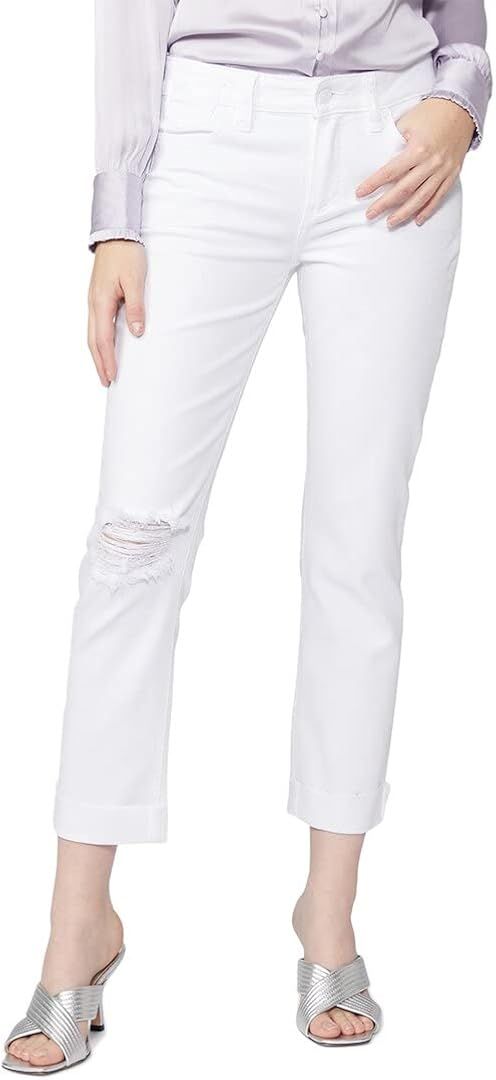 PAIGE Women's Brigitte Jeans with Raw Cuff & Coin Pocket | Amazon (US)