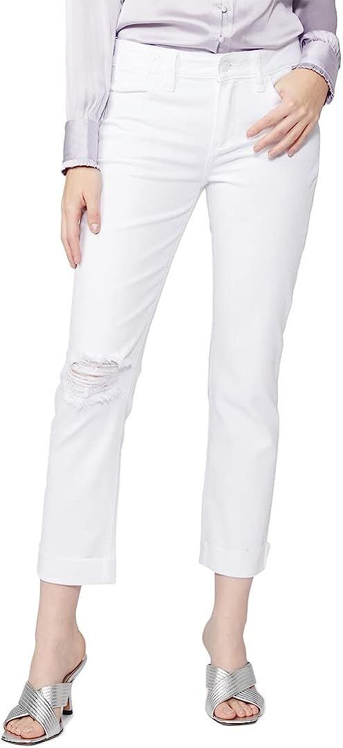 PAIGE Women's Brigitte Jeans with Raw Cuff & Coin Pocket | Amazon (US)