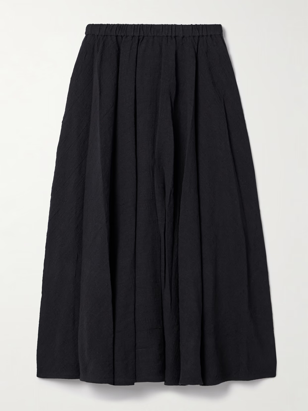 STAUD - Carla Cotton-gauze Midi Skirt - Black | NET-A-PORTER (US)