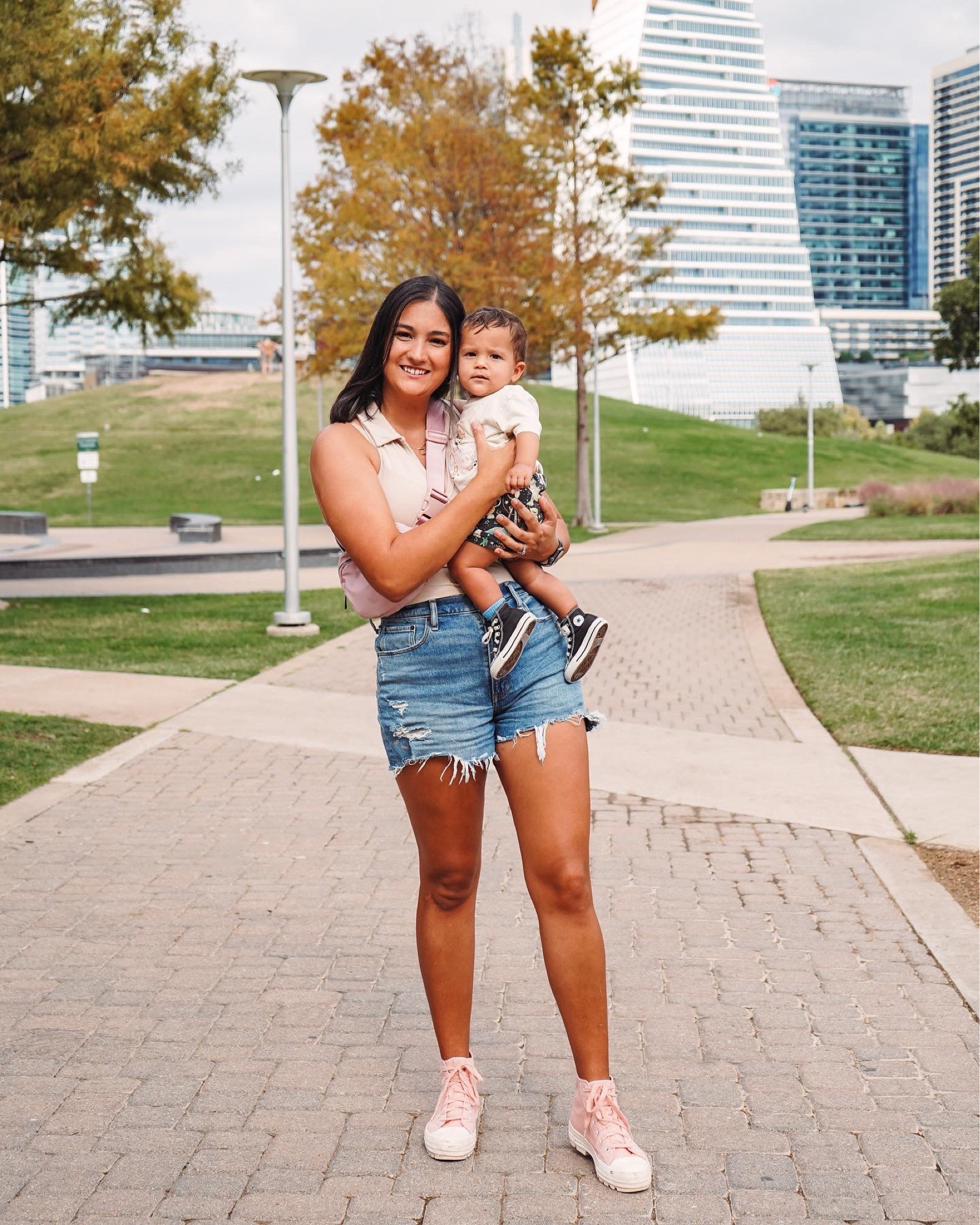 Casual outfit, denim shorts, Abercrombie, baby vans, baby sneakers, platform sneakers, pink shoes, pink sneakers, pink converse, women’s converse, women’s vans, belt bag, lululemon dupe, lululemon everywhere bag dupe, pink belt bag, pink fanny pack

#LTKunder100 #LTKbaby #LTKfamily