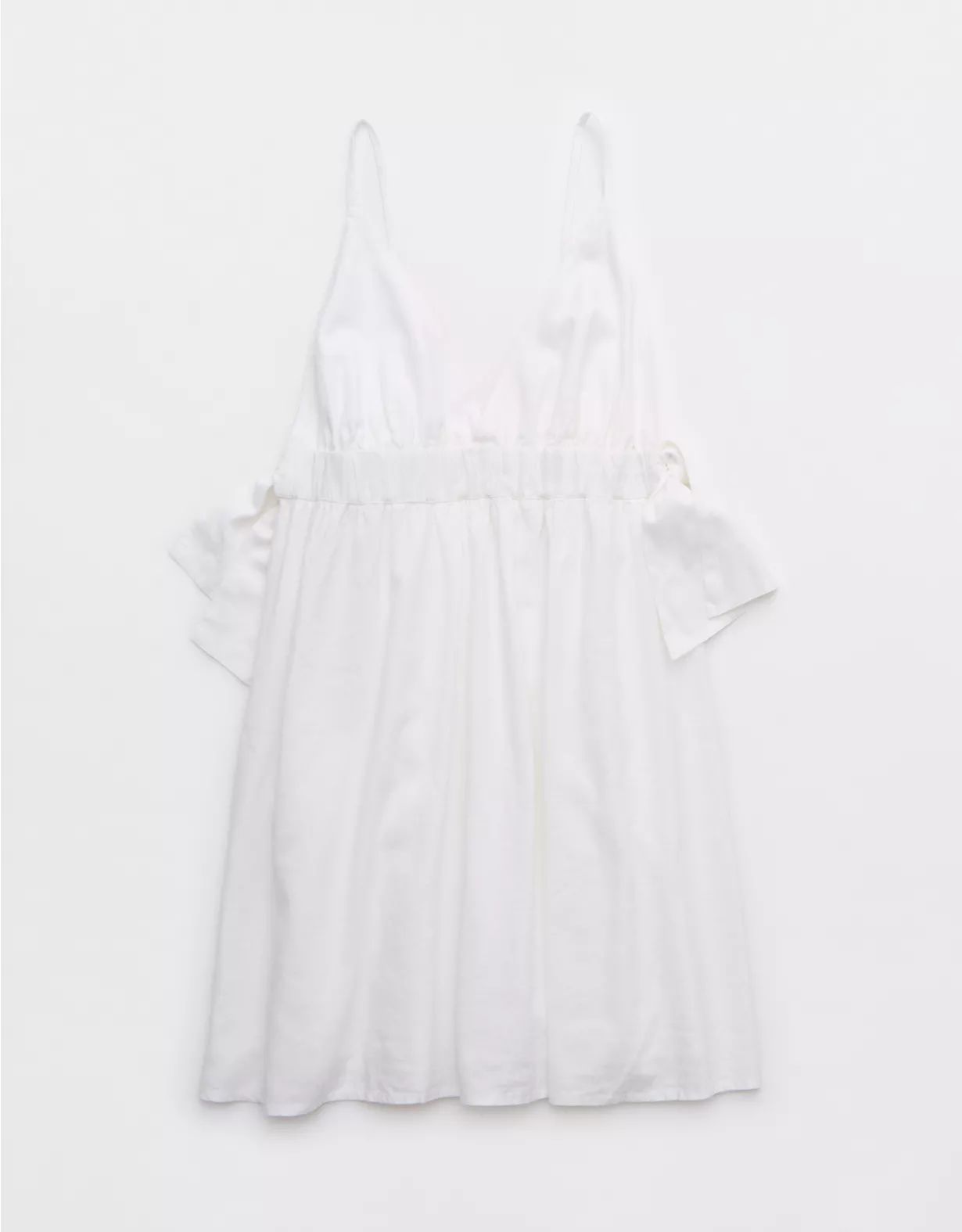Aerie Linen Blend Side Tie Mini Dress | Aerie