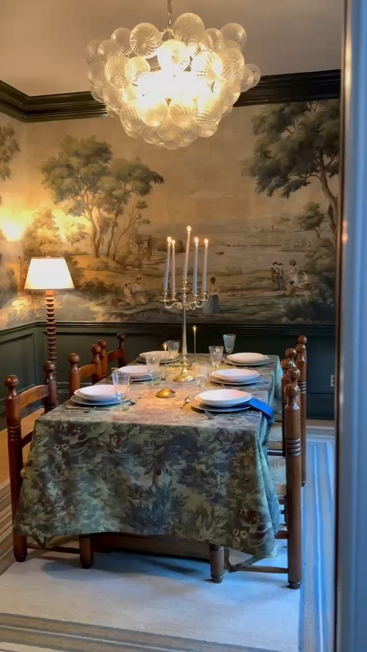 Pt. 6 - We're turning our study into a dining room for Thanksgiving! I used a lot of what I had plus this beautiful new tablecloth 😍 Final look to come! Linked everything for you here 🤎 

 

#LTKHoliday #LTKHome #LTKParties