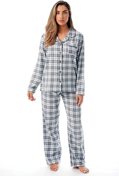 Just Love Long Sleeve Flannel Pajama Sets for Women 6760-10359-GRY-L Grey | Amazon (CA)