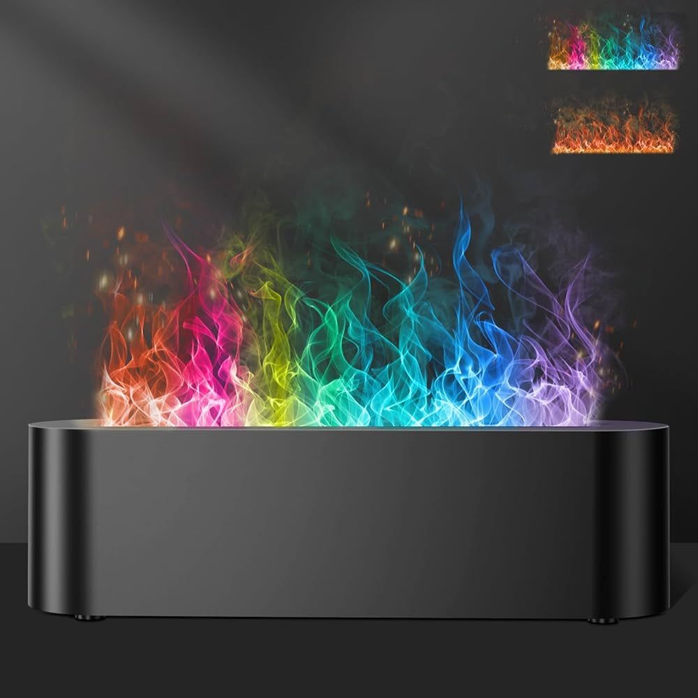 Colorful Flame Fire Diffuser Humidifier, 7 Colors Changing Oil Diffuser, Ultra-Quiet Aroma Essent... | Amazon (US)