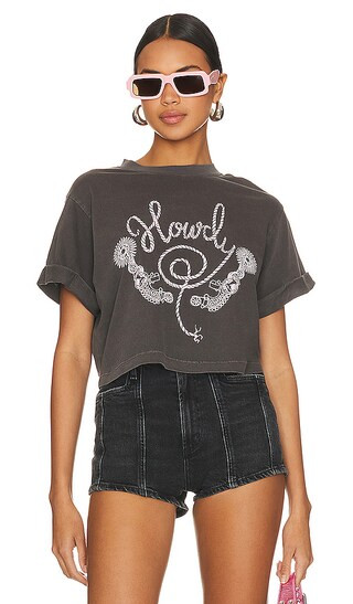 Howdy Crop Boyfriend Tee in Vintage Black | Revolve Clothing (Global)