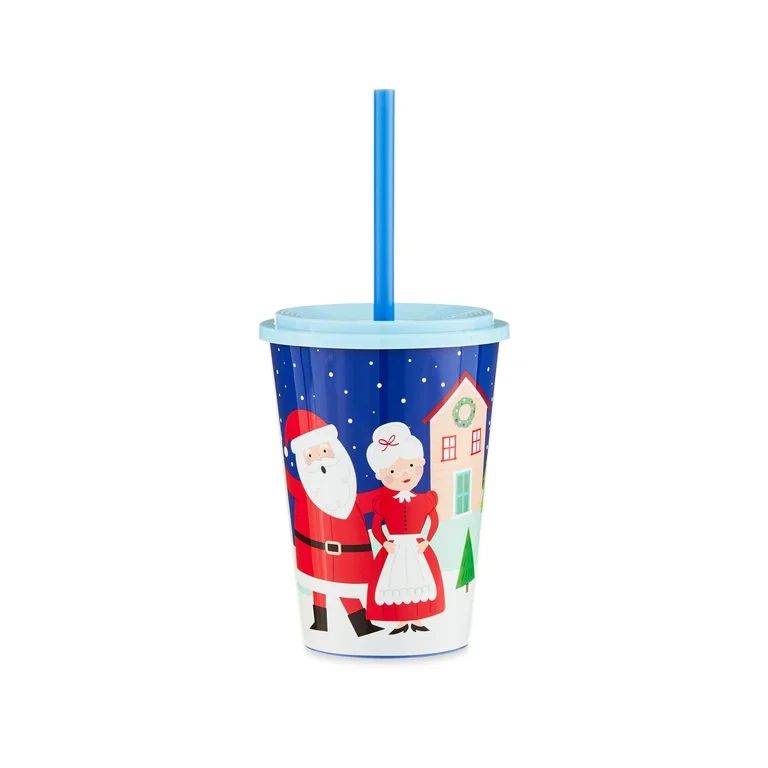 Pistic Santa Cup with Lid, Multicolor, by Holiday Time | Walmart (US)