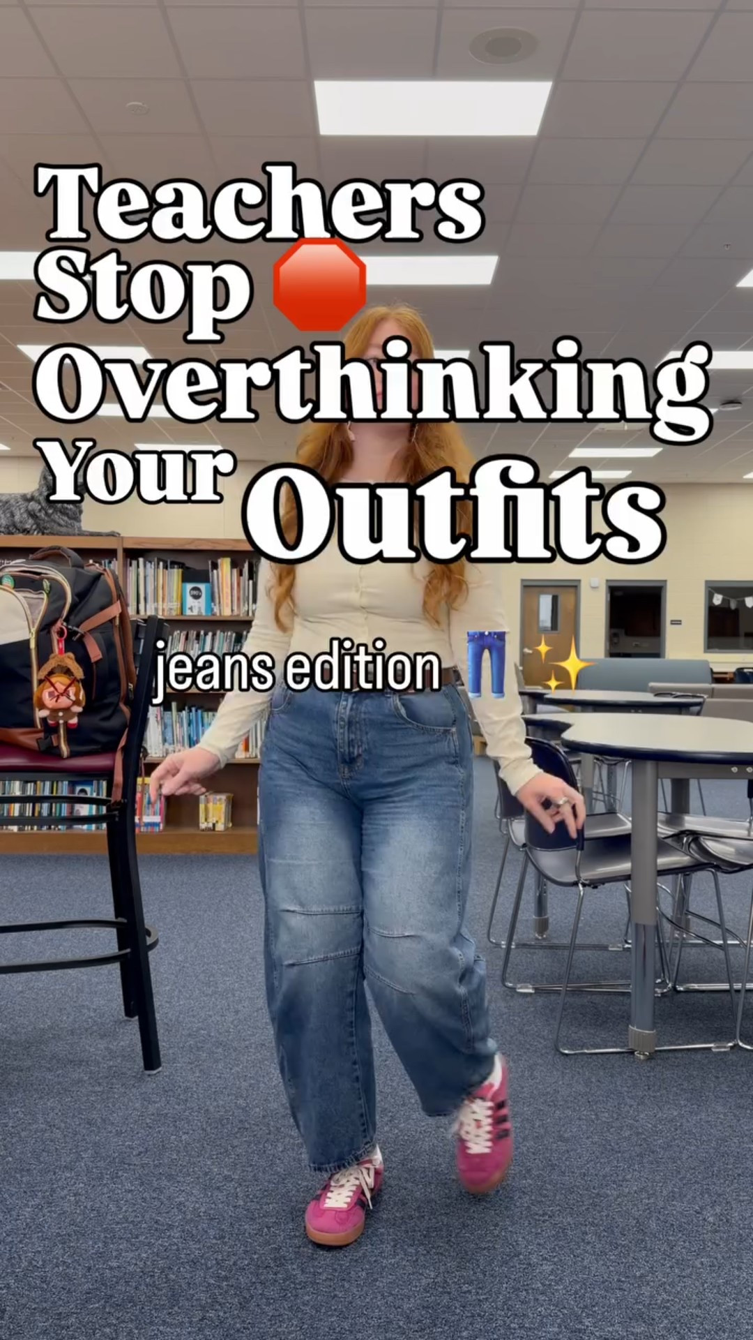 If you’re a teacher who lives in jeans, this is your sign to stop overthinking outfits 👖

Basic top + jeans + one fun thing = done.

Save this for mornings when your brain is tired, but you still wanna look cute ✨

Teacher outfits // teacher style // jeans outfits // teacher ootd // casual teacher looks

#LTKvlog #LTKMidsize #LTKootd