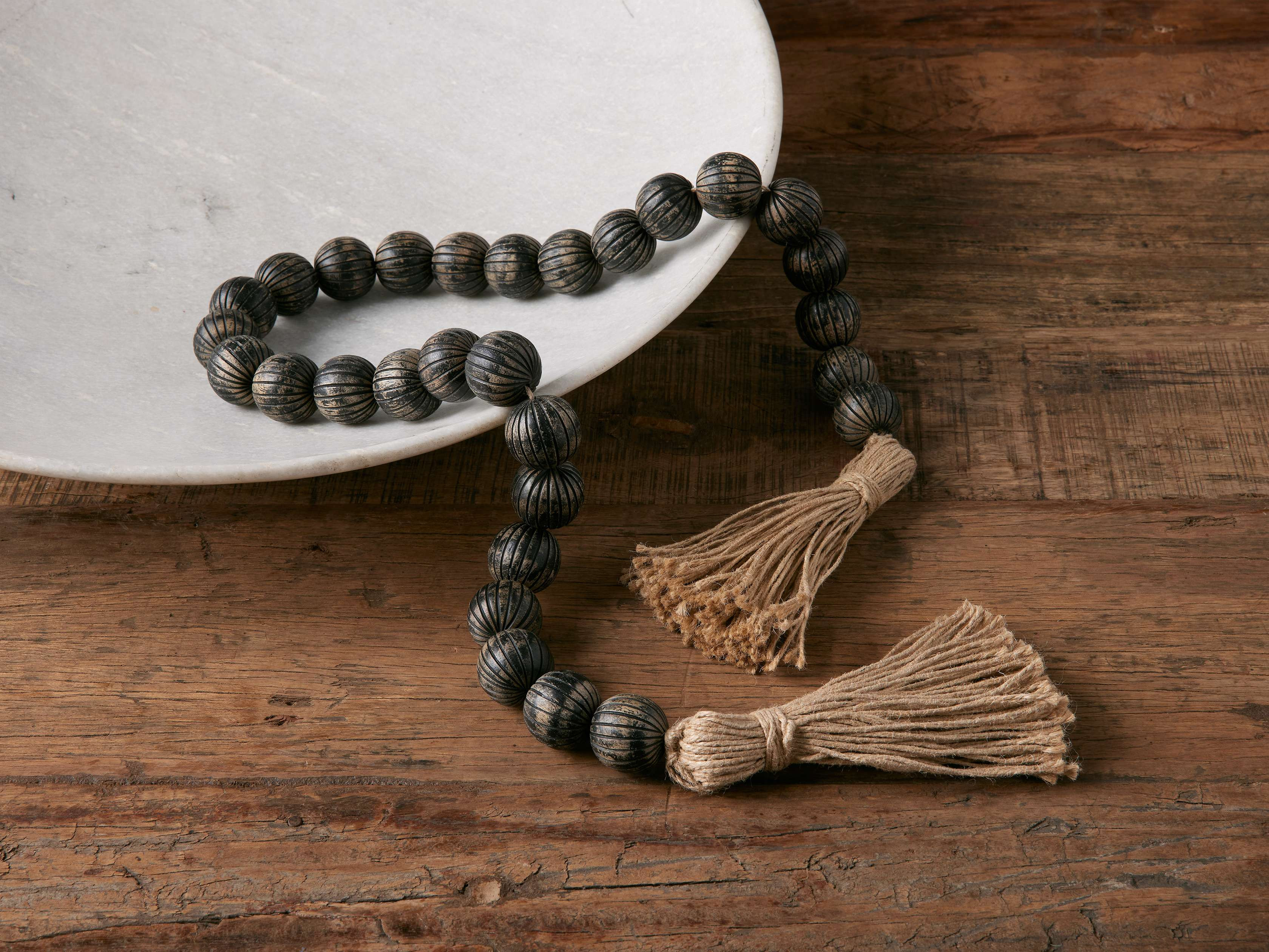 Carved Wooden Strand | Arhaus