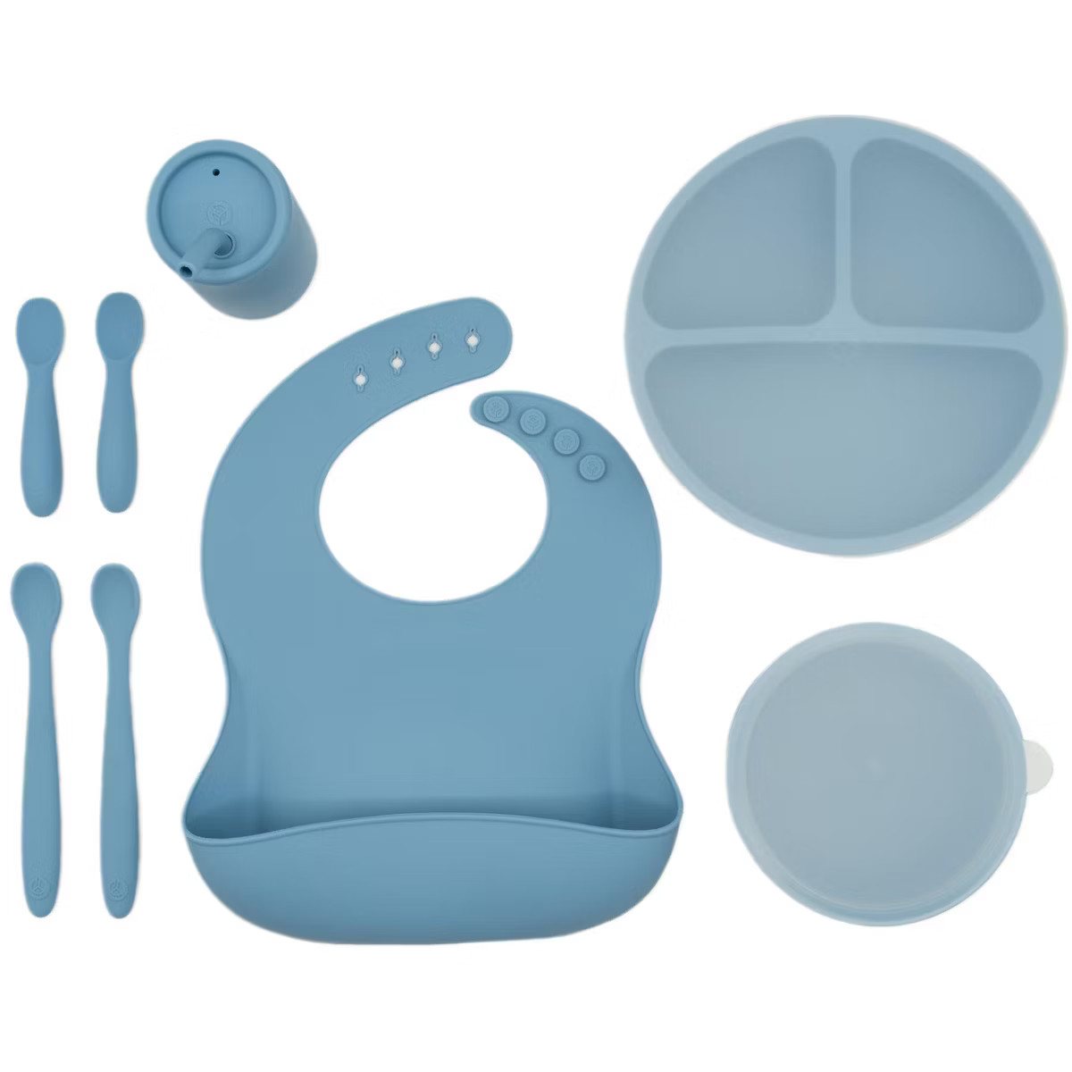 WeeSprout Baby Led Weaning Bundle, Silicone Suction Bowl, Spoons, Bib & Cup, Develops Self Feedin... | Target