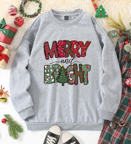 Christmas pullover! Holiday sweatshirt! Merry and bright pullover 